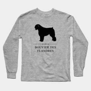 Bouvier des Flandres Black Silhouette Long Sleeve T-Shirt